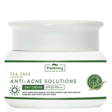 Plantnery,Plantnery Tea Tree,Plantnery Tea Tree Day Cream SPF30 PA+++ 50 g,Plantnery Tea Tree Day Cream,เดย์ครีมปกป้องผิวจากแสงแดดพร้อมบำรุงผิว, ลดสิวอักเสบ ละลายสิวอุดตัน,Plantnery Tea Tree Day Cream,Plantnery Tea Tree Day Cream รีวิว,